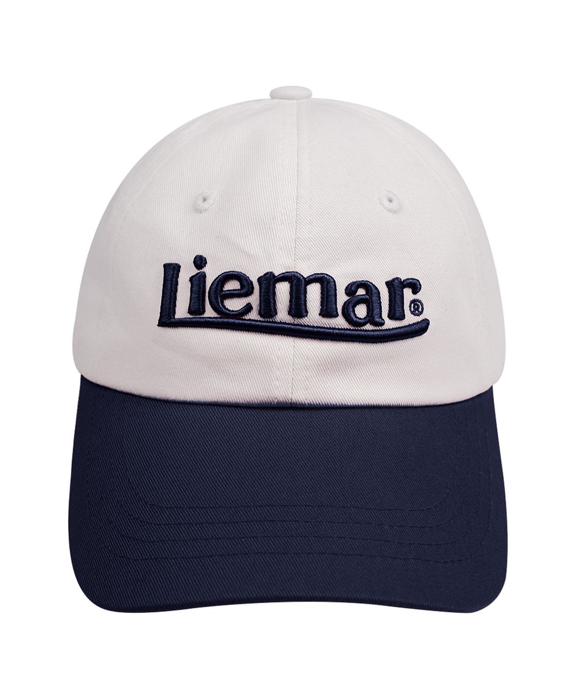 리에마르(LIEMAR) 엠보자수 투톤 볼캡 네이비