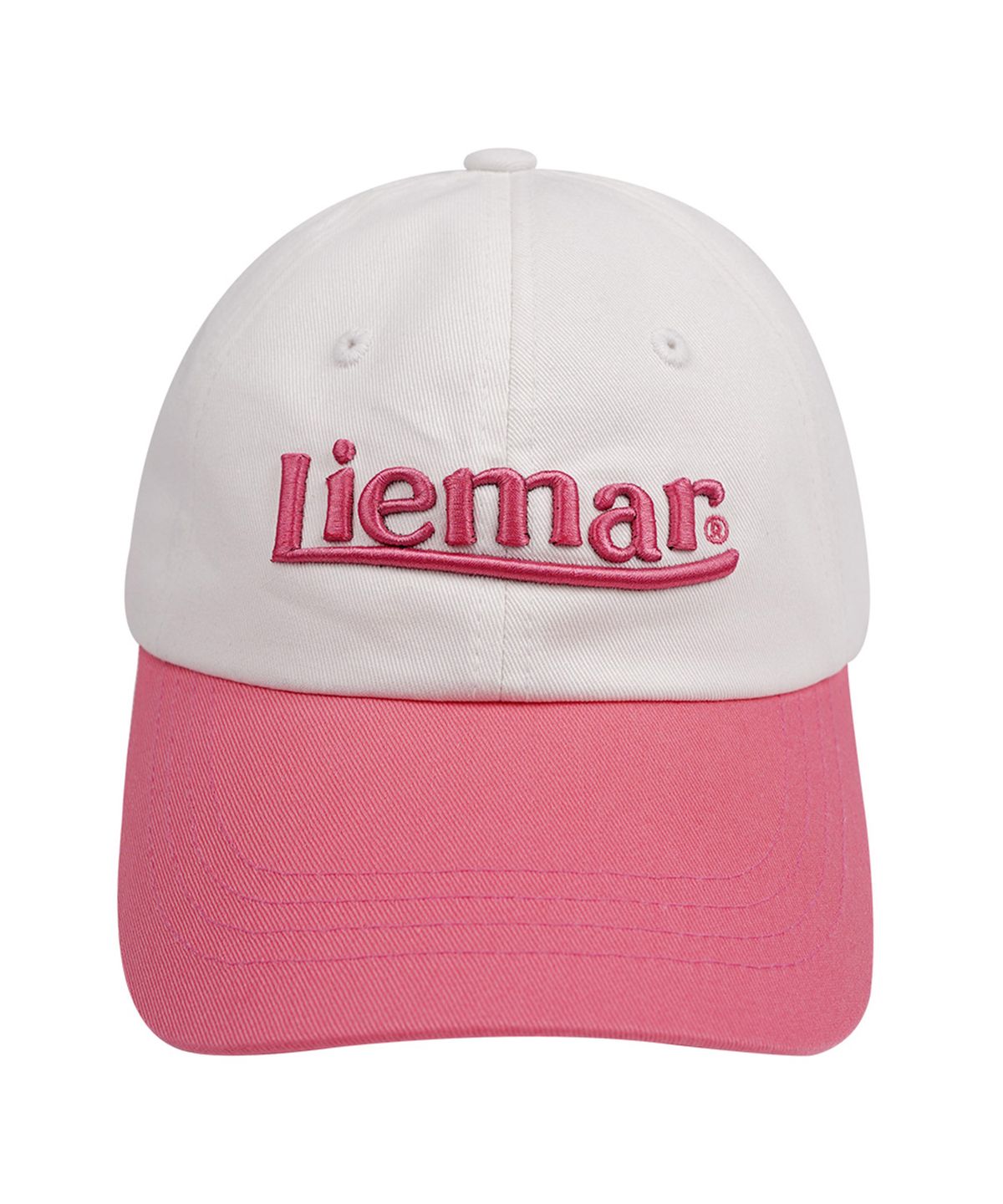 리에마르(LIEMAR) 엠보자수 투톤 볼캡 핑크