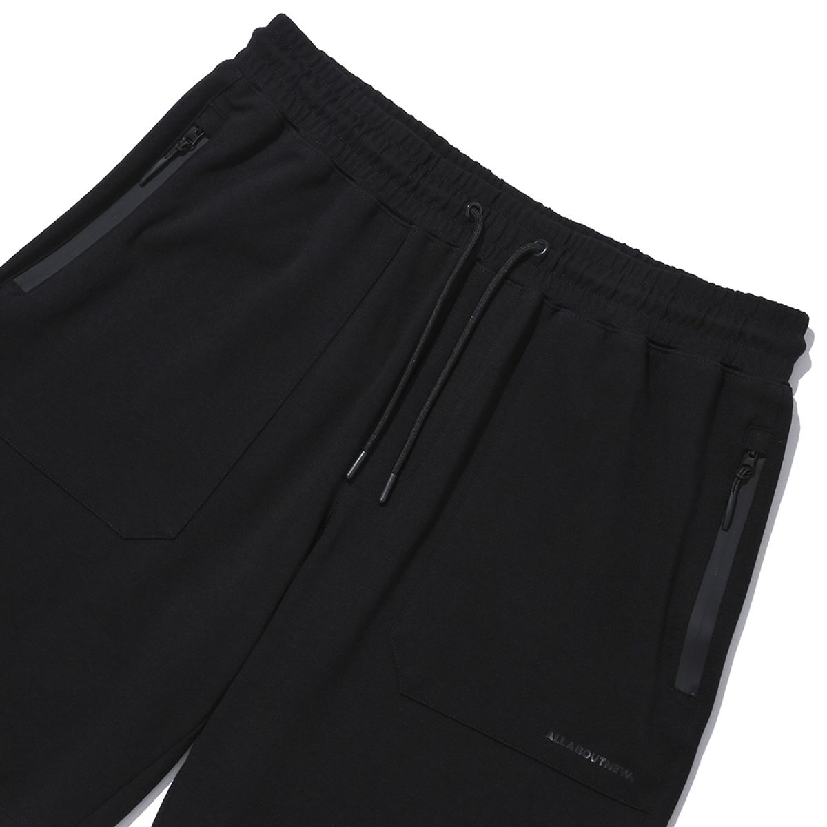 올어바웃뉴(ALL ABOUT NEW) 로고 5부 반바지 블랙 INY2RS21ABK
