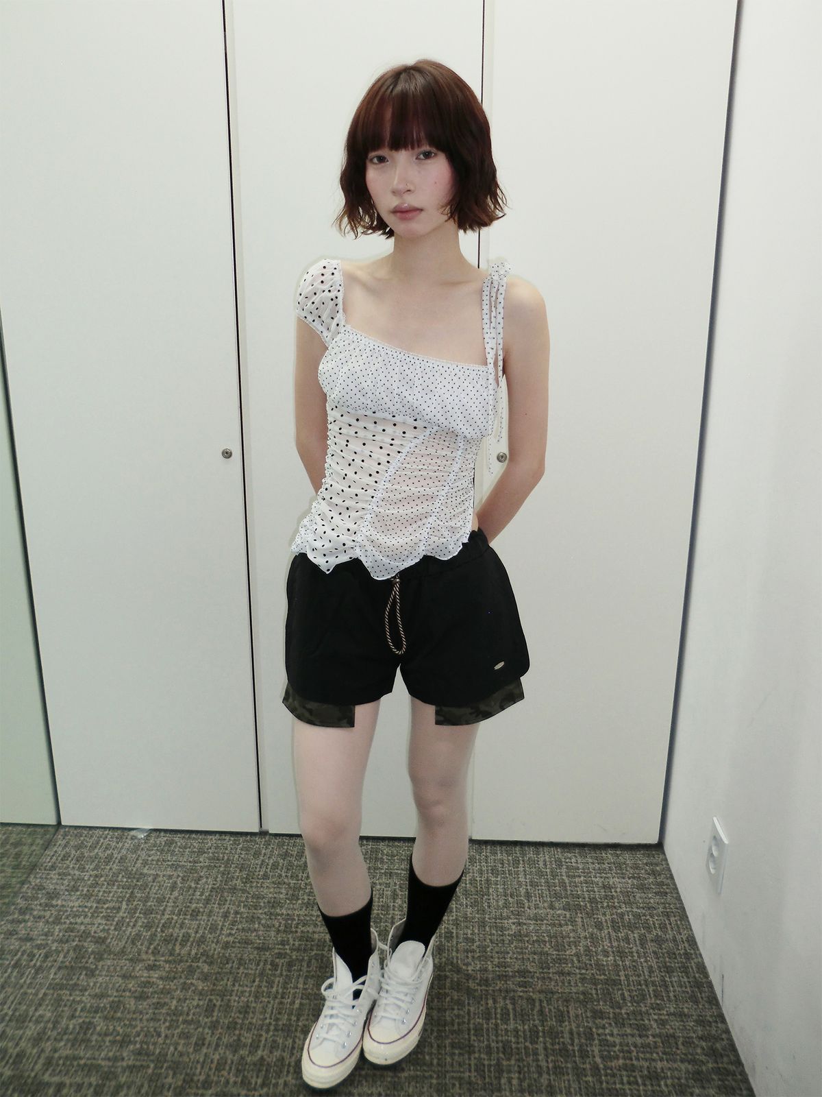 헤티(HETIT) 카모 나일론 스트링 쇼츠 (블랙)