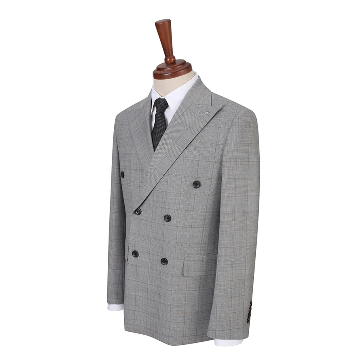 파렌하이트(FAHRENHEIT) [24S/S] 옐로우핀 글렌체크 더블 브레스티드 수트 자켓 (FIJAD2372)