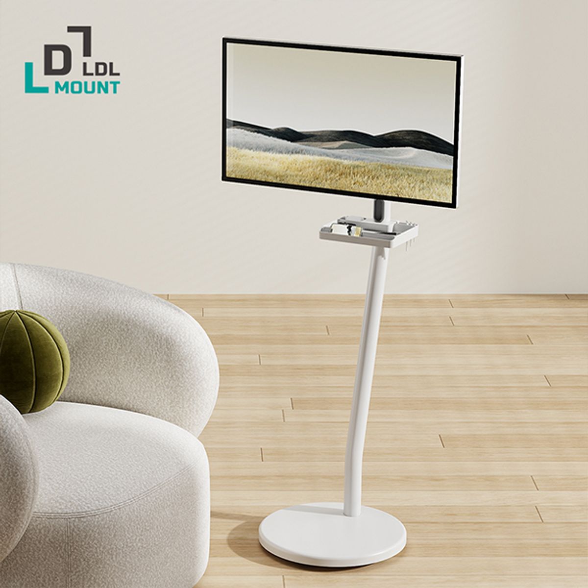 엘디엘마운트(LDLMOUNT) 4세대 뷰바이미 무빙뷰 삼탠바이미 32인치 스마트TV 화이트