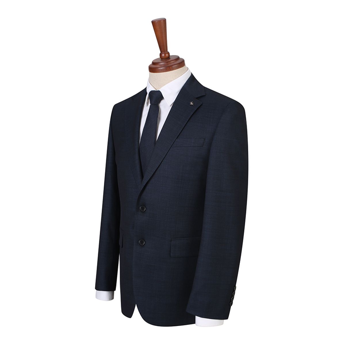 파렌하이트(FAHRENHEIT) [24S/S] 데님라이크 투톤 싱글 수트 자켓 (FIJAD2531)