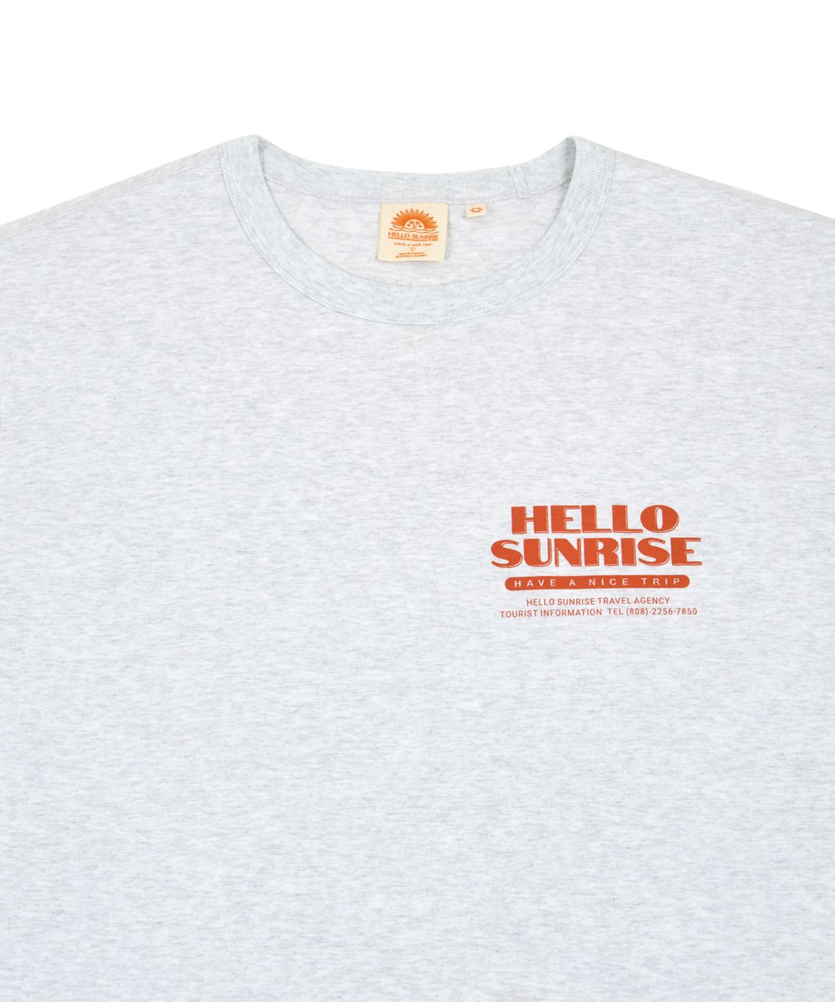 헬로 선라이즈(HELLO SUNRISE) HS Travel Agency Logo Tee_Light Gray