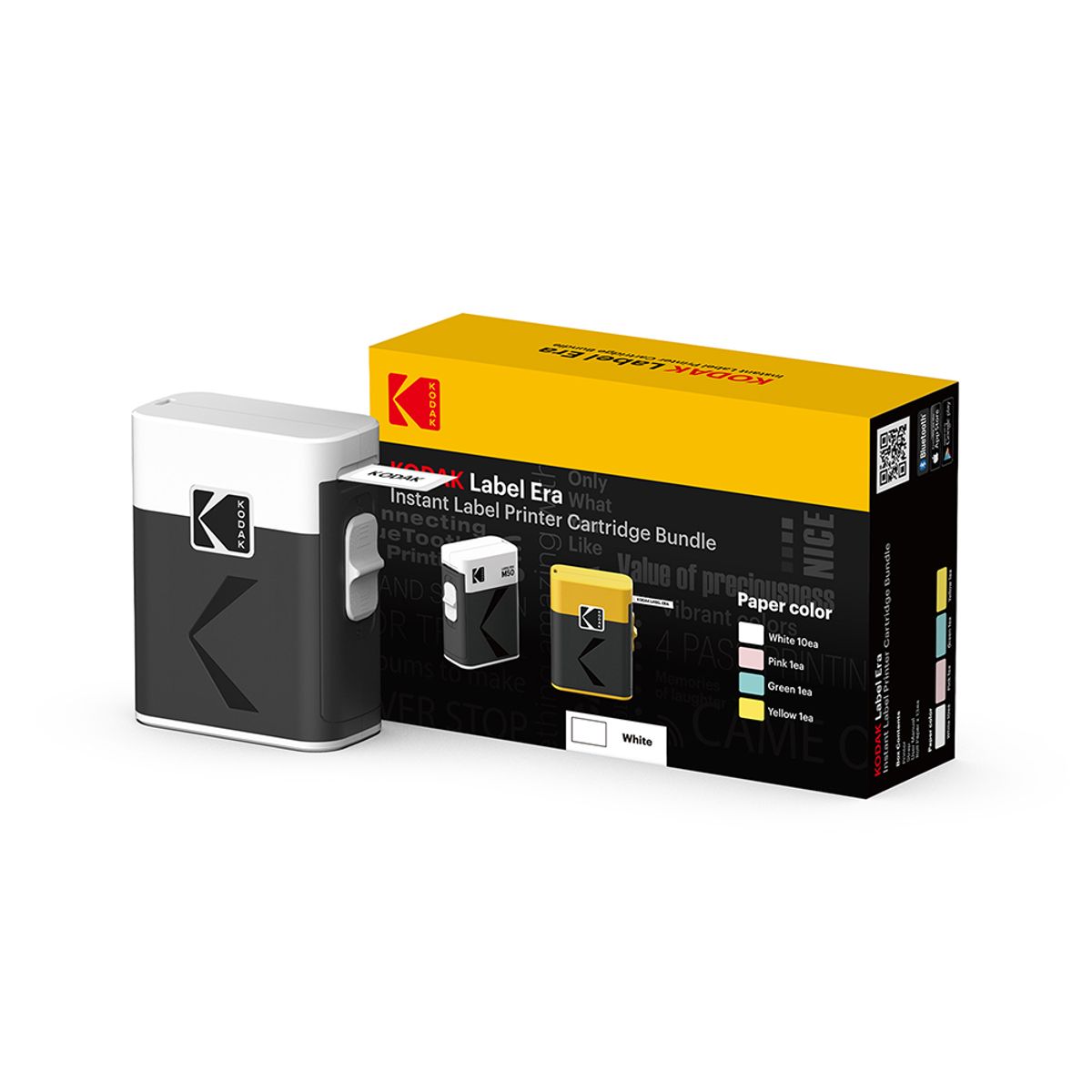 코닥 카메라(KODAK CAMERA) 라벨프린터 ERA M50 (라벨롤 1개내장)+12롤 번들 라벨기