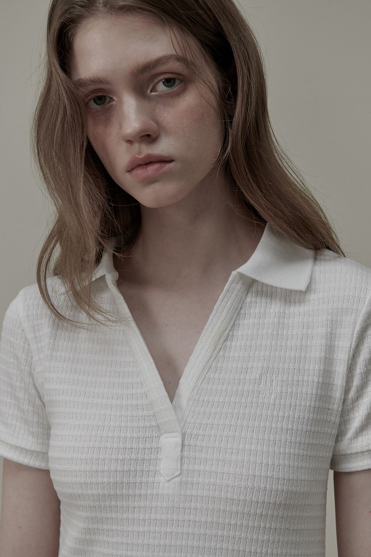 마우솔레움(MAU SOLEUM) Logo Embroidery Pk Cancan Dress - White