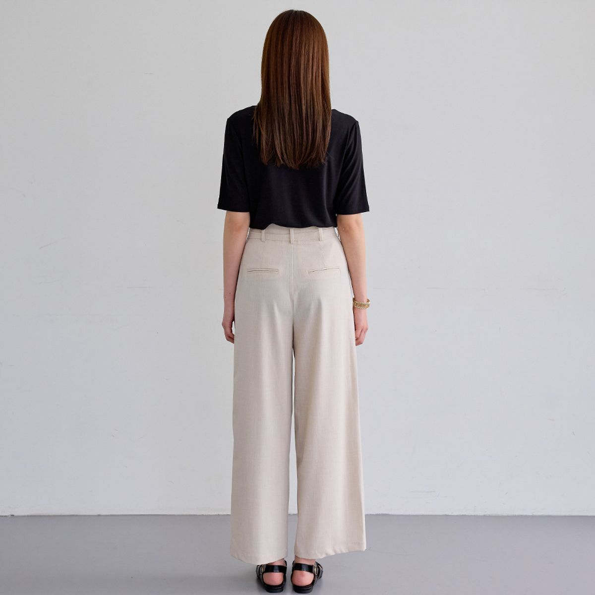 에이앤레이(AEIREI) AR_Double buckle loose pants_IVORY
