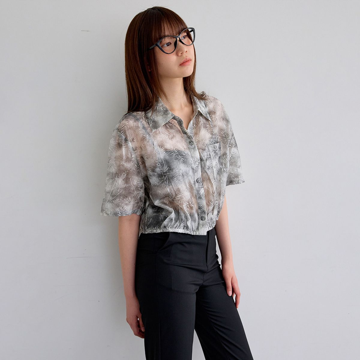 에이앤레이(AEIREI) AR_Ink see-through shirt_GRAY