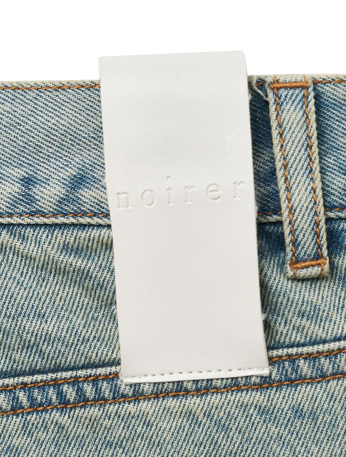 노이어(NOIRER) 디스트로이드 플레어 데님 팬츠 (라이트블루)