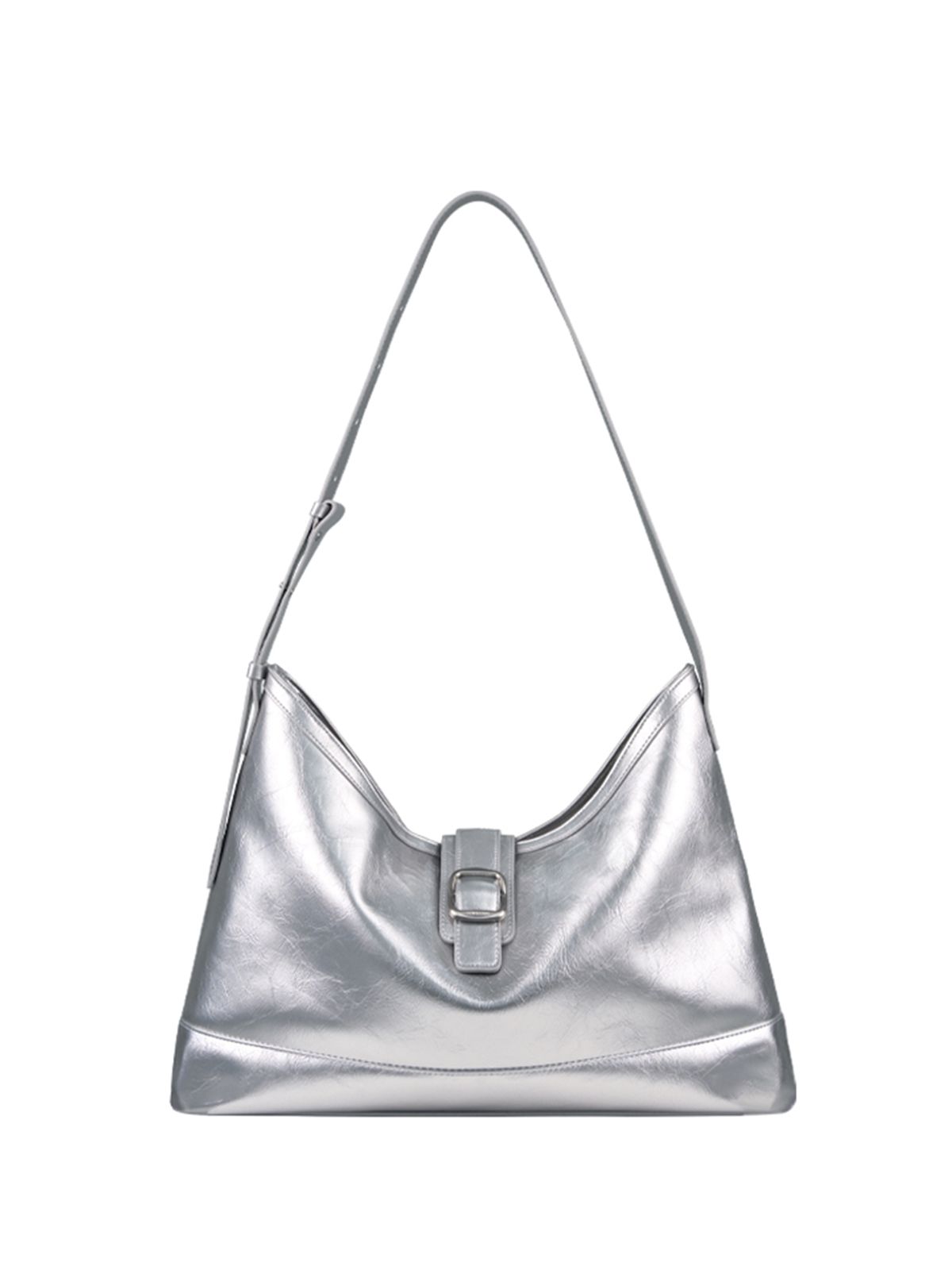 세미코드(SEMICODE) veil bag - crinkle silver