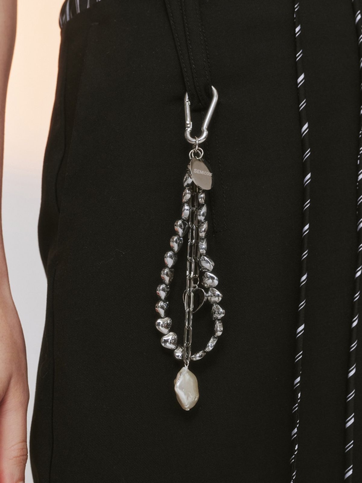 세미코드(SEMICODE) karabiner heart beads keyring