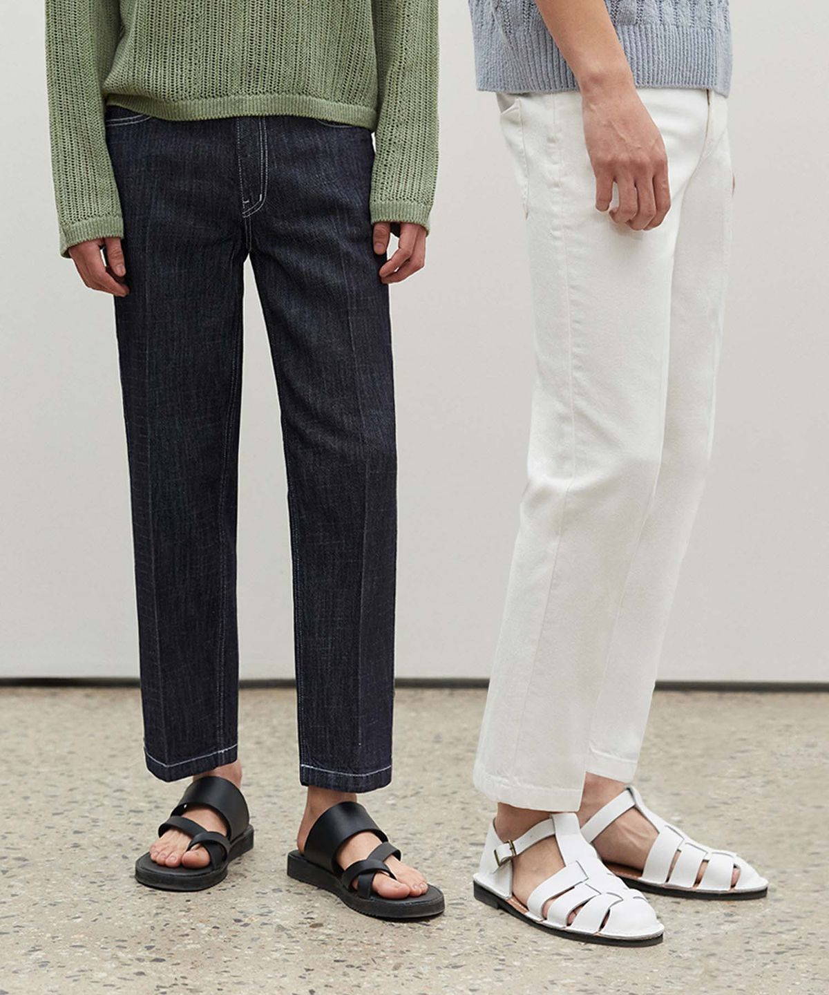 데케트(DECET) [2PACK][여름원단]Cropped Tapered Jeans DCPT004