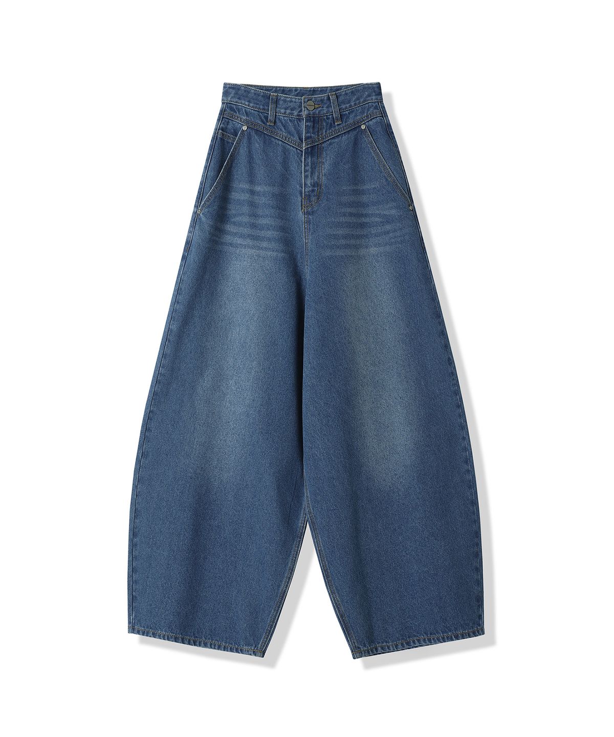 젠더스트(ZENDUST) Rothen Wide Denim Pants RED BLACK