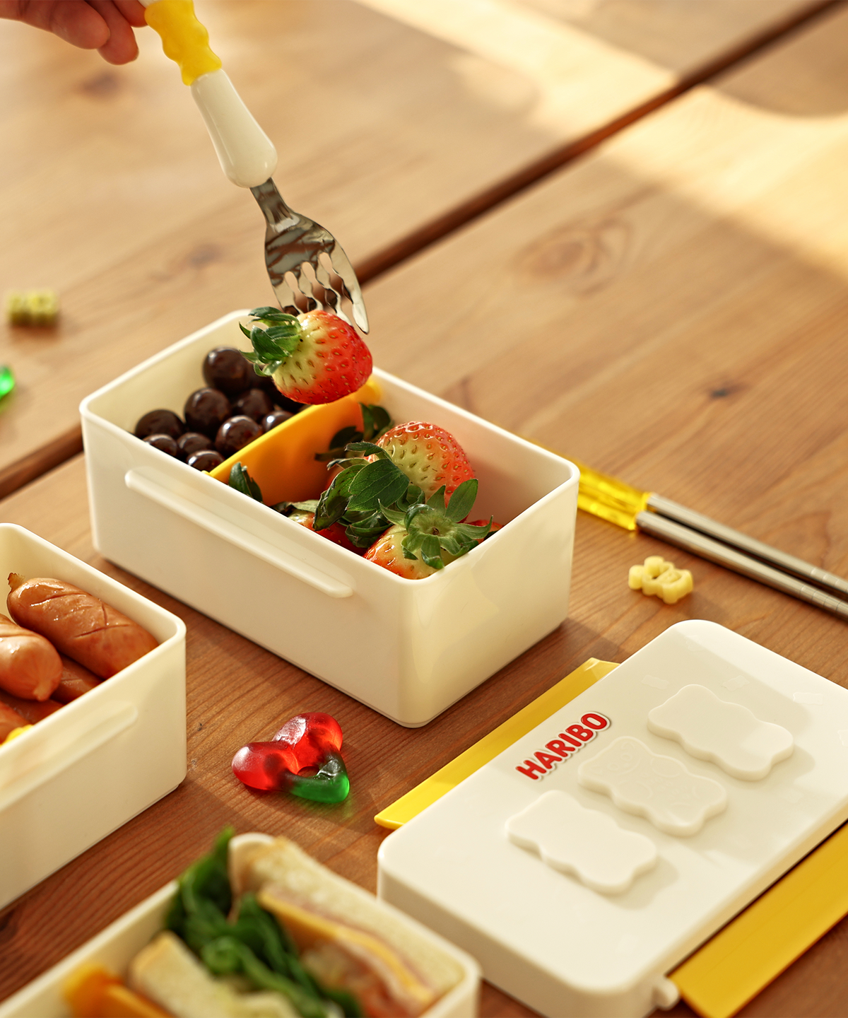 하리보(HARIBO) 골드베렌 런치박스 베이직 1단 (3컬러)