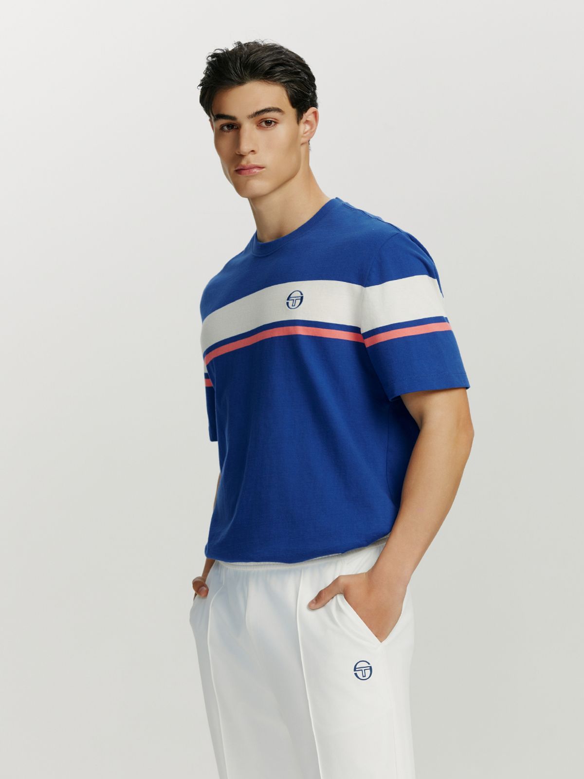 세르지오 타키니(SERGIO TACCHINI) M 고트 다마린도 반팔 티셔츠 (Navy)