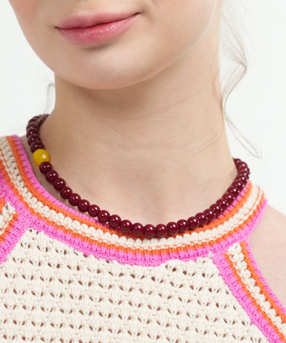 봉보(BONBEAU) 8mm exotic color glass ball Necklace 체코 글라스 8mm 볼 비즈 목걸이 4colors