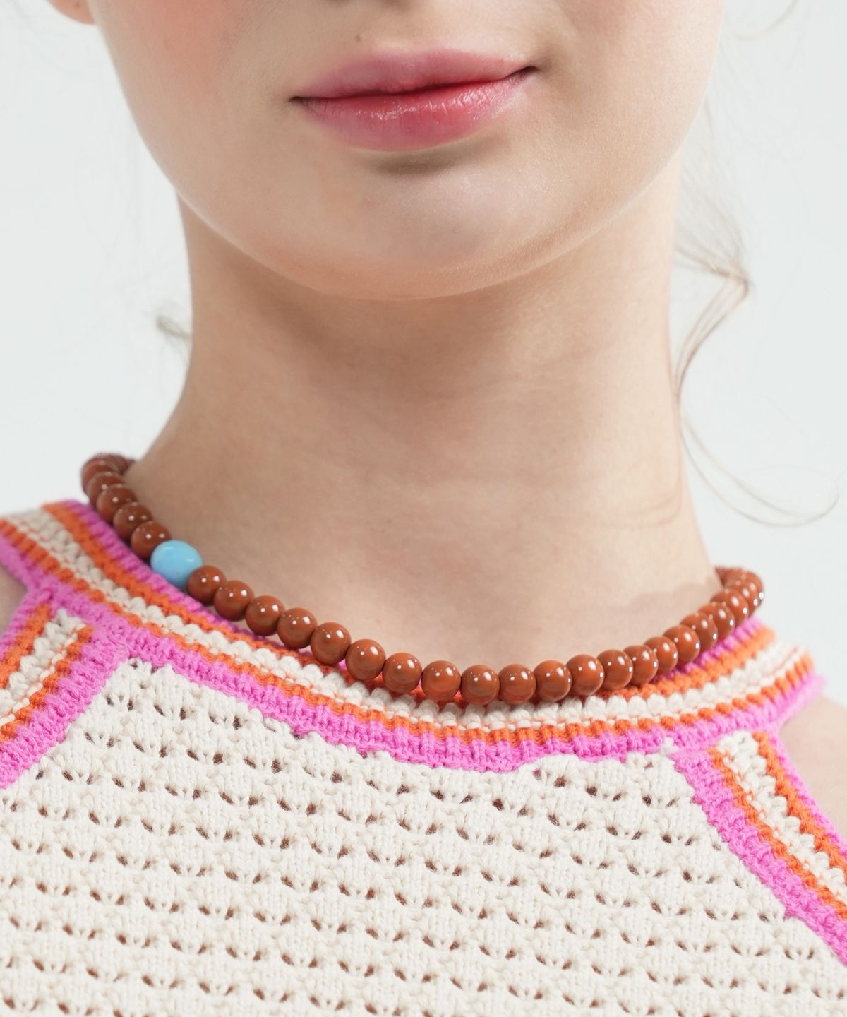 봉보(BONBEAU) 8mm exotic color glass ball Necklace 체코 글라스 8mm 볼 비즈 목걸이 4colors