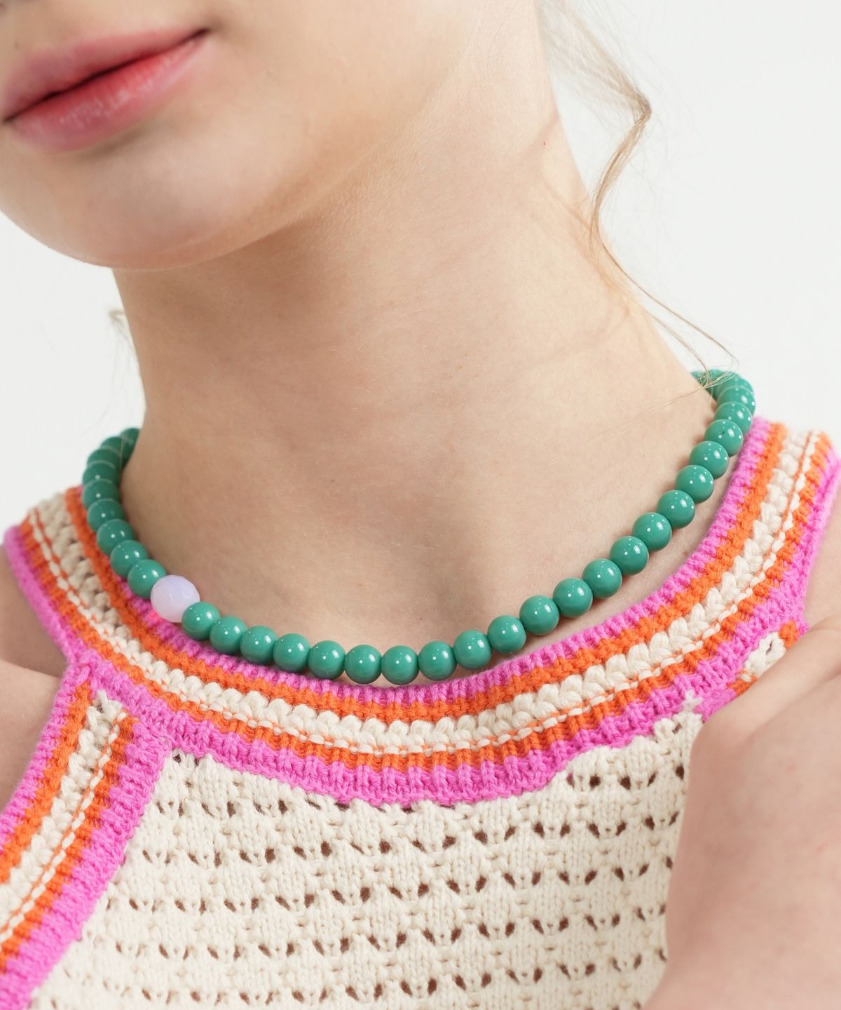봉보(BONBEAU) 8mm exotic color glass ball Necklace 체코 글라스 8mm 볼 비즈 목걸이 4colors