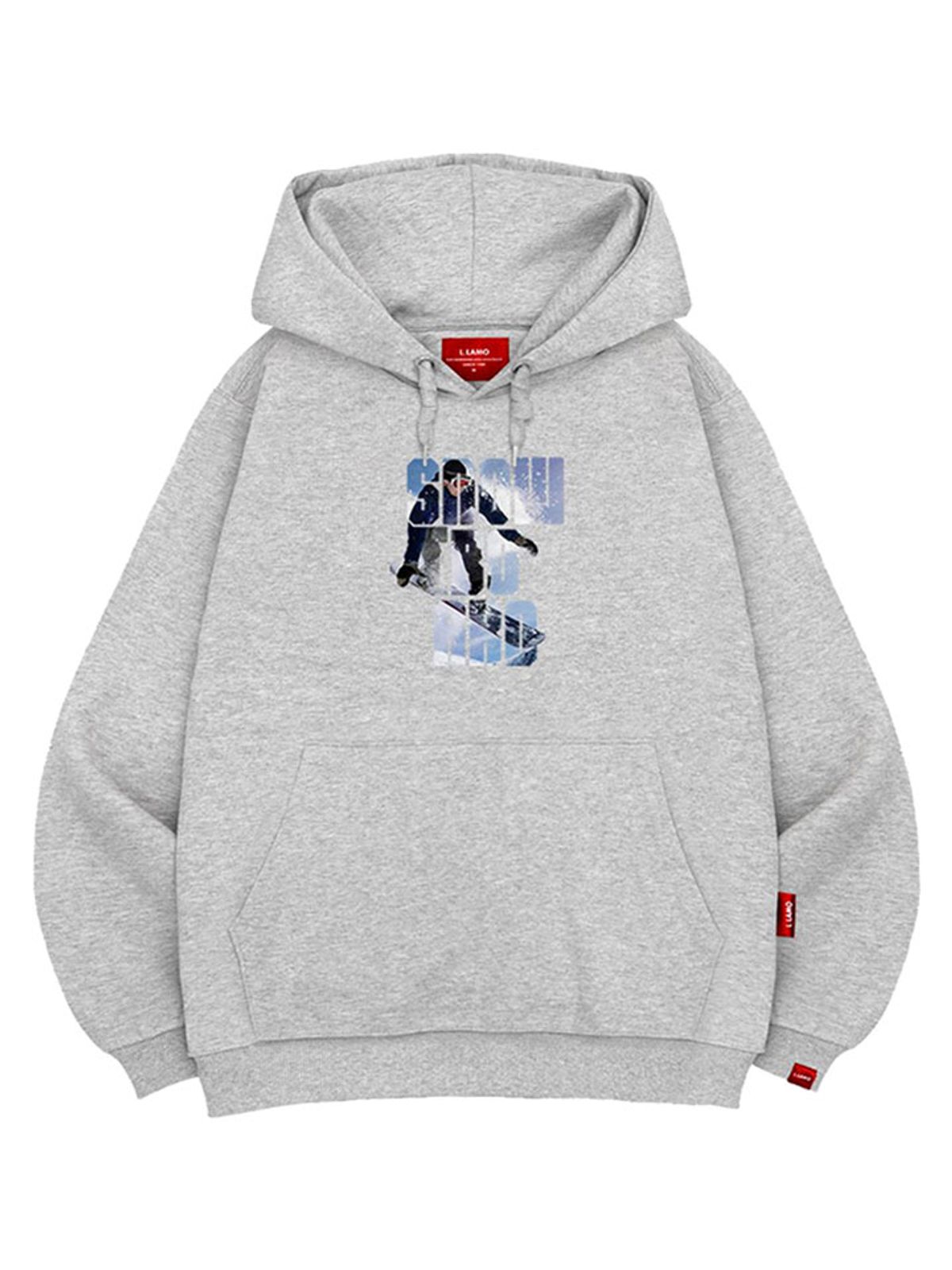 엘라모(LLAMO) 스노보드 후드티 남녀공용 빅사이즈 M~4XL