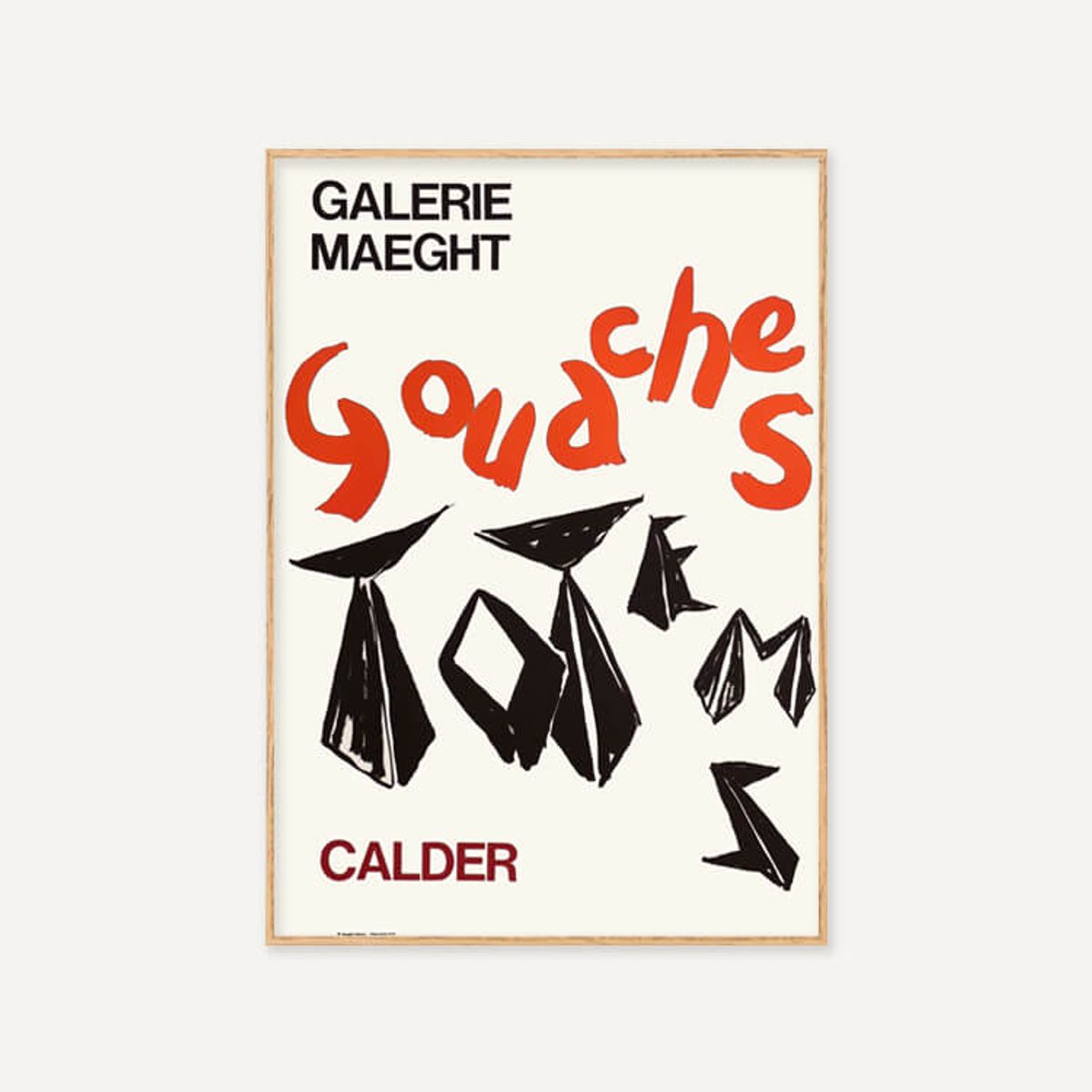 그릿시즌(GREET SEASON) 알렉산더 칼더 Gouaches and totems, 1966 (액자 포함)