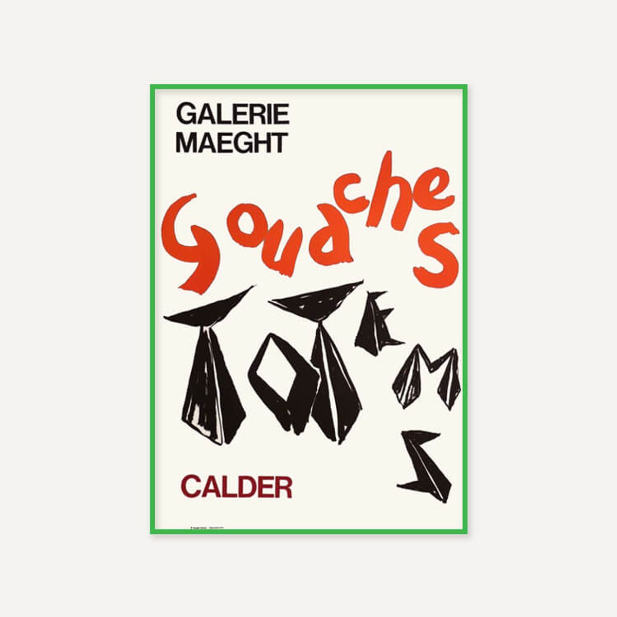 그릿시즌(GREET SEASON) 알렉산더 칼더 Gouaches and totems, 1966 (액자 포함)