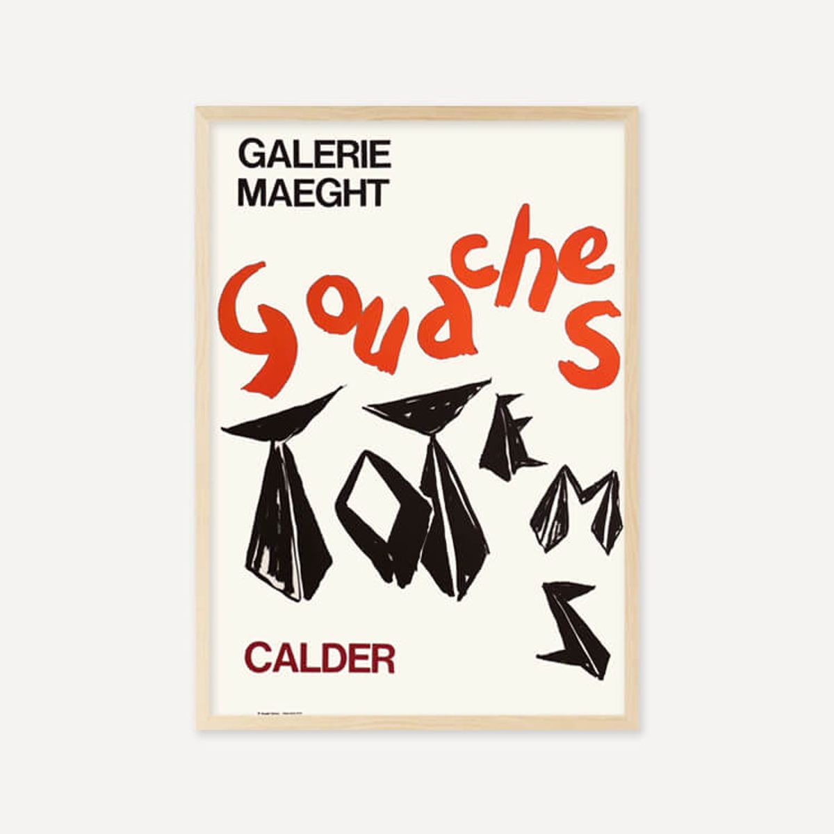 그릿시즌(GREET SEASON) 알렉산더 칼더 Gouaches and totems, 1966 (액자 포함)