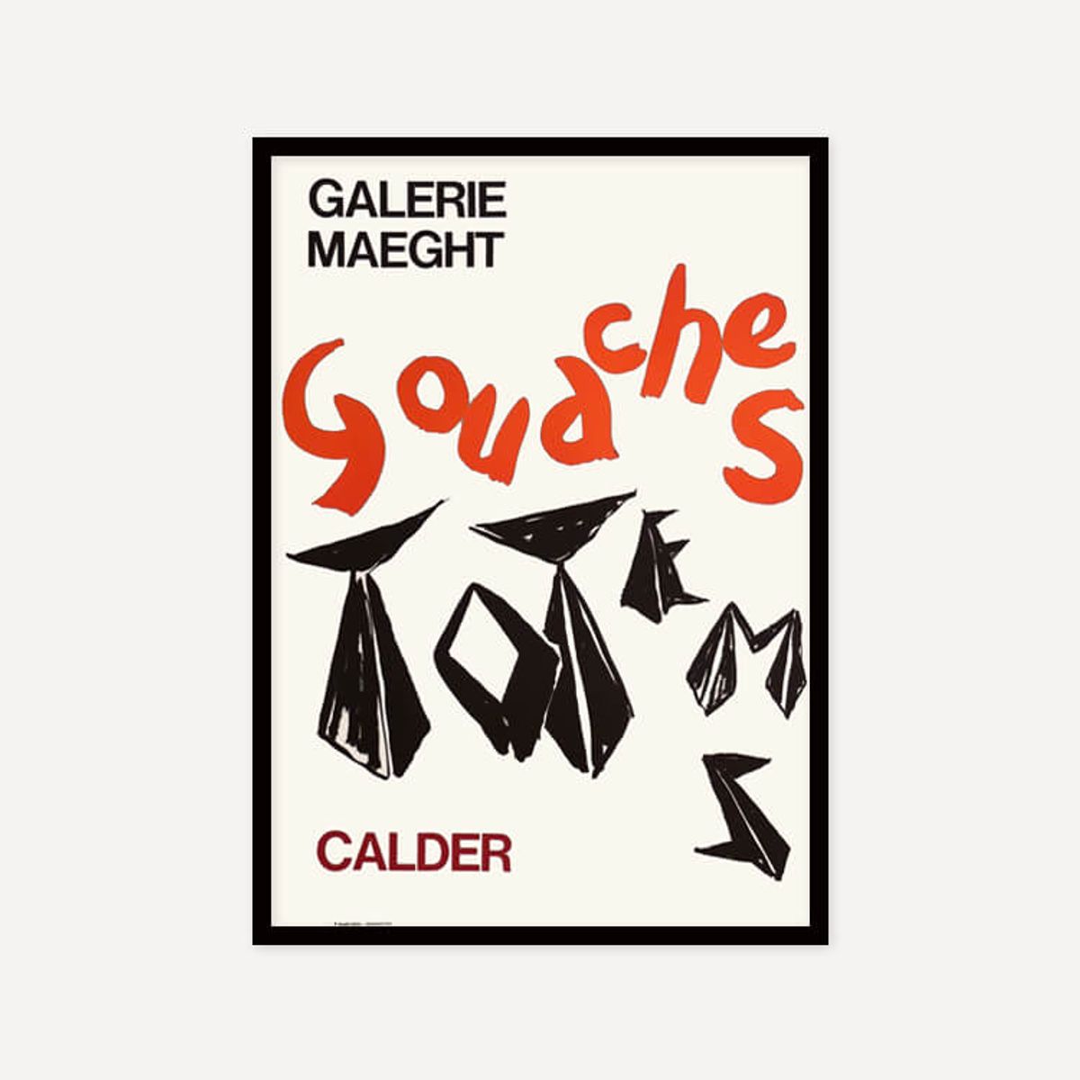 그릿시즌(GREET SEASON) 알렉산더 칼더 Gouaches and totems, 1966 (액자 포함)