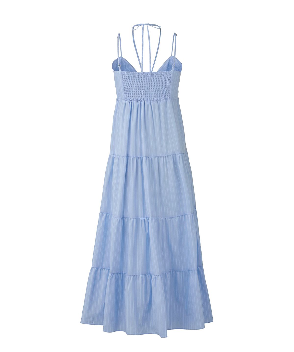벨로디네라(VALLO DE NERA) Blanc Stripe Dress Sky Blue