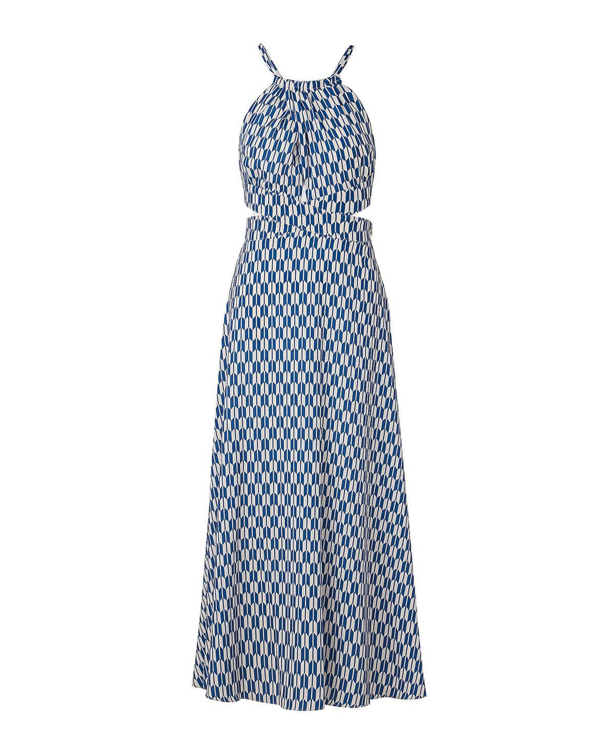벨로디네라(VALLO DE NERA) Dahlia Halter Dress Blue