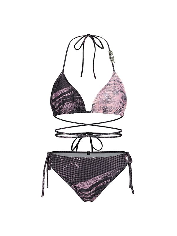 ★2024SS新作★KIRSH★LACE UP STRING BIKINI SET MUSINSA | KIRSH Lace-up String Bikini Set [Pink]