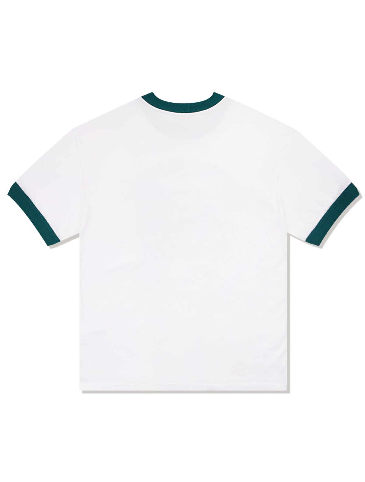 라 메종 스튜디오(LA MAISON STUDIO) UNISEX 오버핏 퍼피서핑 링거 반소매 티셔츠 화이트그린(FCE2TS401M)