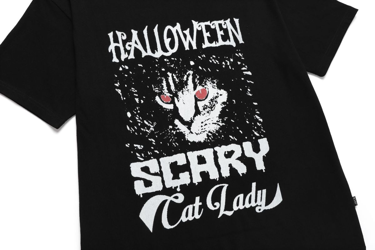 바쥬비쥬(BAJOO BIJOO) HALOWEEN SCARY CAT T-SHIRT [BLACK]