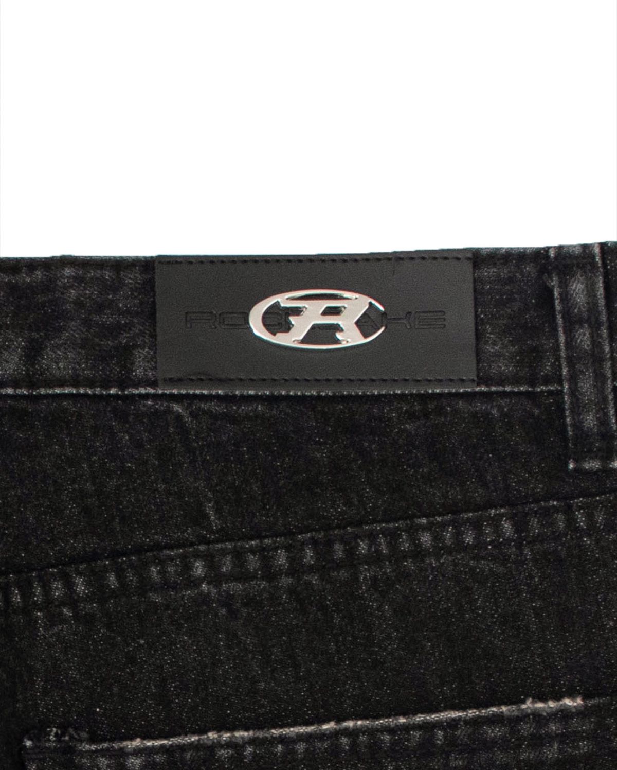 락케이크(ROCKCAKE) Pia Damage Wide Jeans - Beige Black