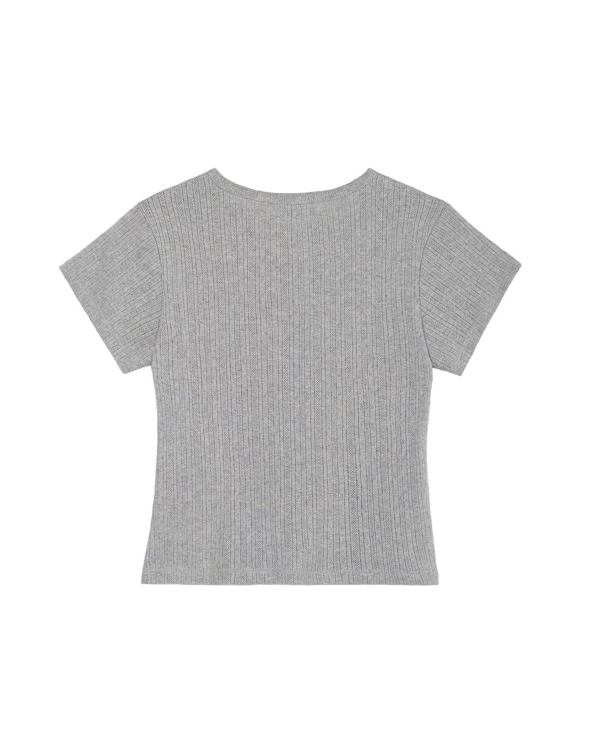 락케이크(ROCKCAKE) Beige Label Punching Top - Gray