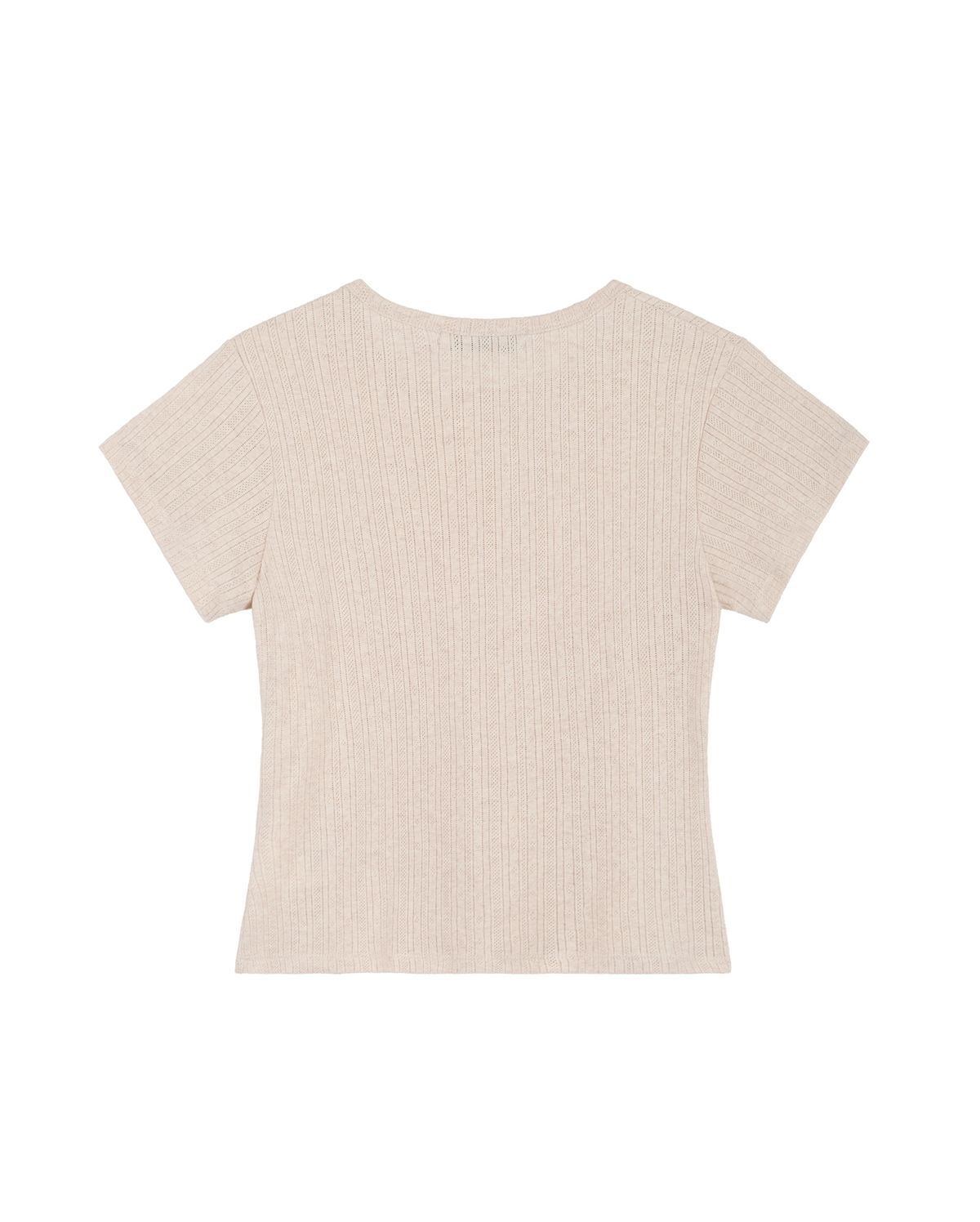 락케이크(ROCKCAKE) Beige Label Punching Top - Oatmeal