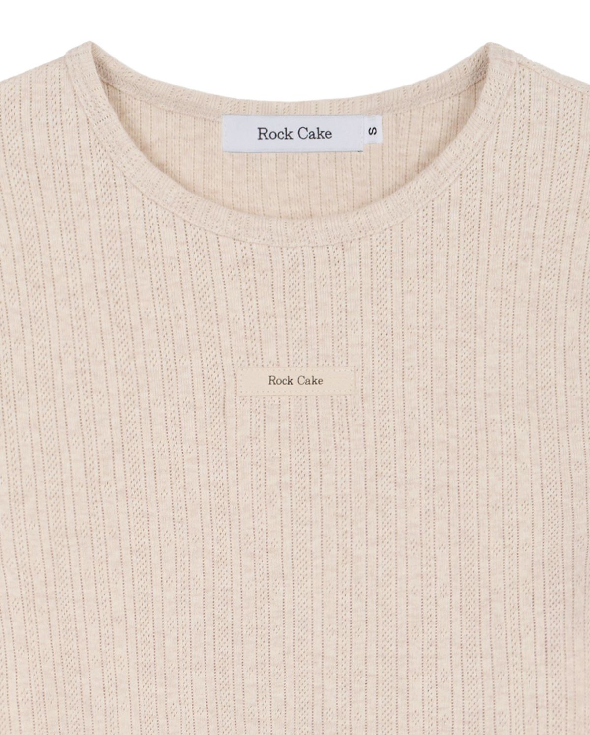락케이크(ROCKCAKE) Beige Label Punching Top - Oatmeal