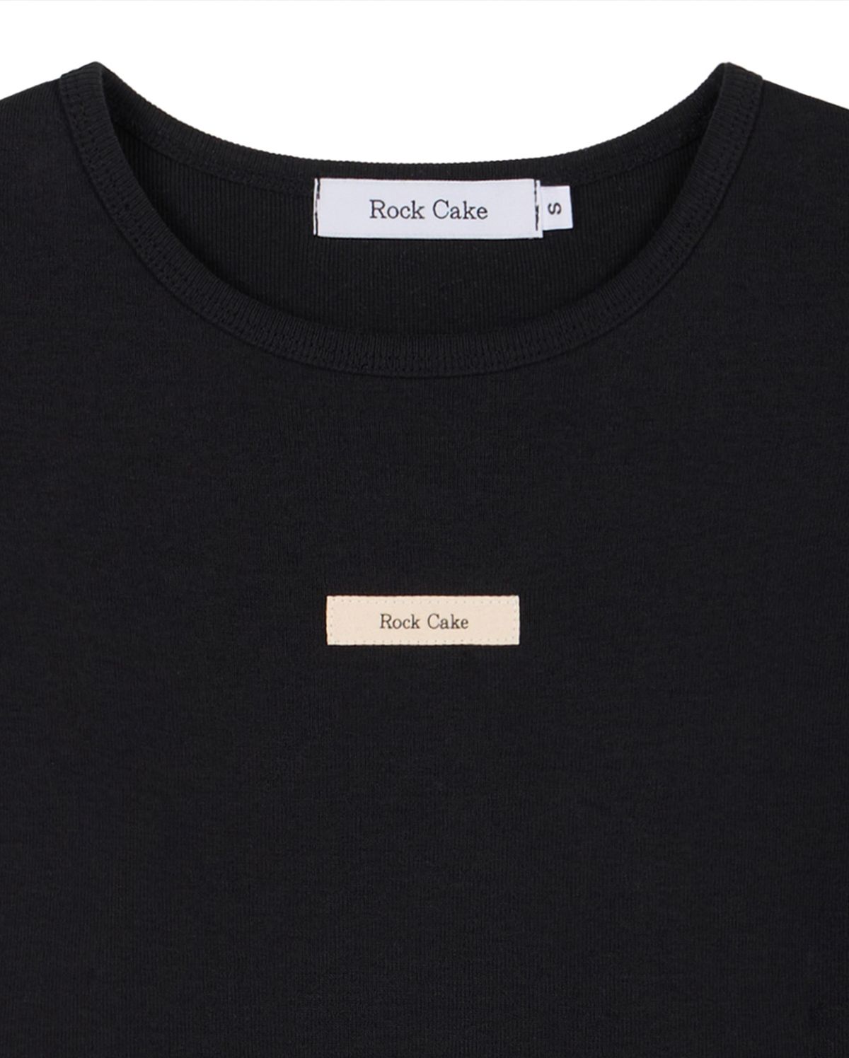 락케이크(ROCKCAKE) Beige Label Top - Black