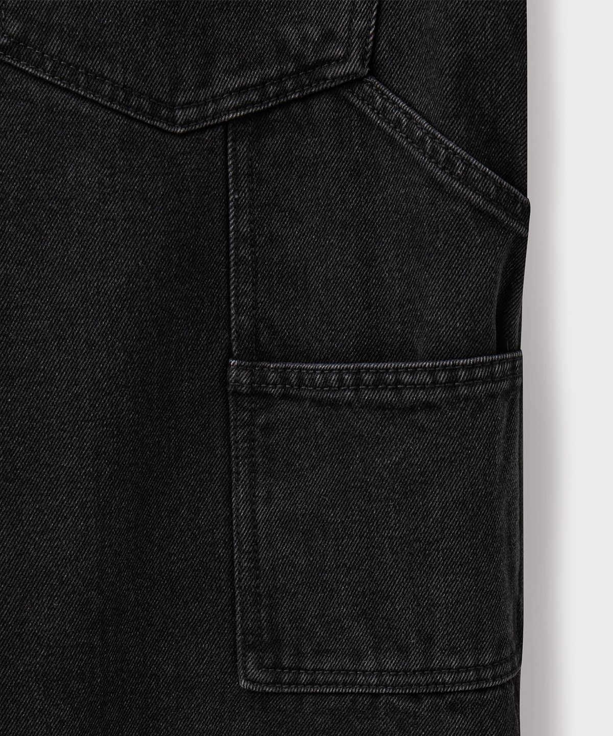 브랜디드(BRANDED) CARPENTER DENIM SHORTS [WASHED BLACK]
