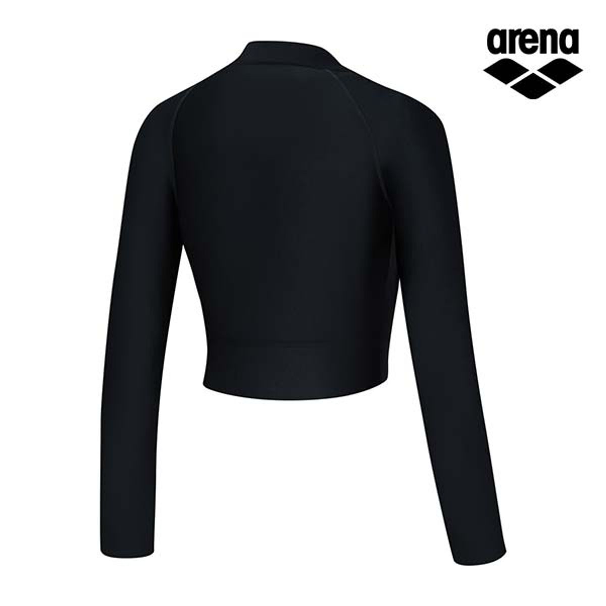 아레나(ARENA) 뉴웨이브 레저 크롭 집업 래쉬가드 A4BL1QR42BLK