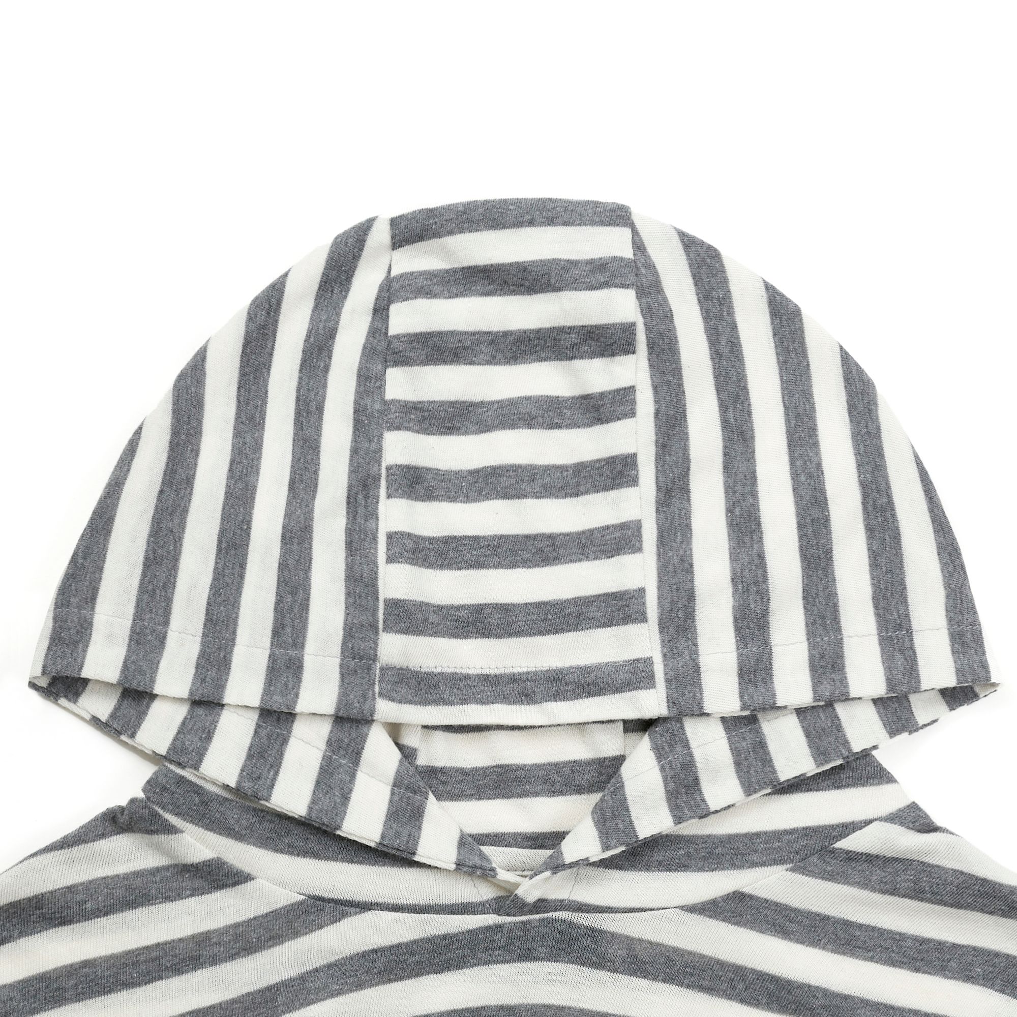 Safarispot☆TICKETING STRIPE BORDER HOODIE Safarispot Ticketing Stripe Border Hoodie - White