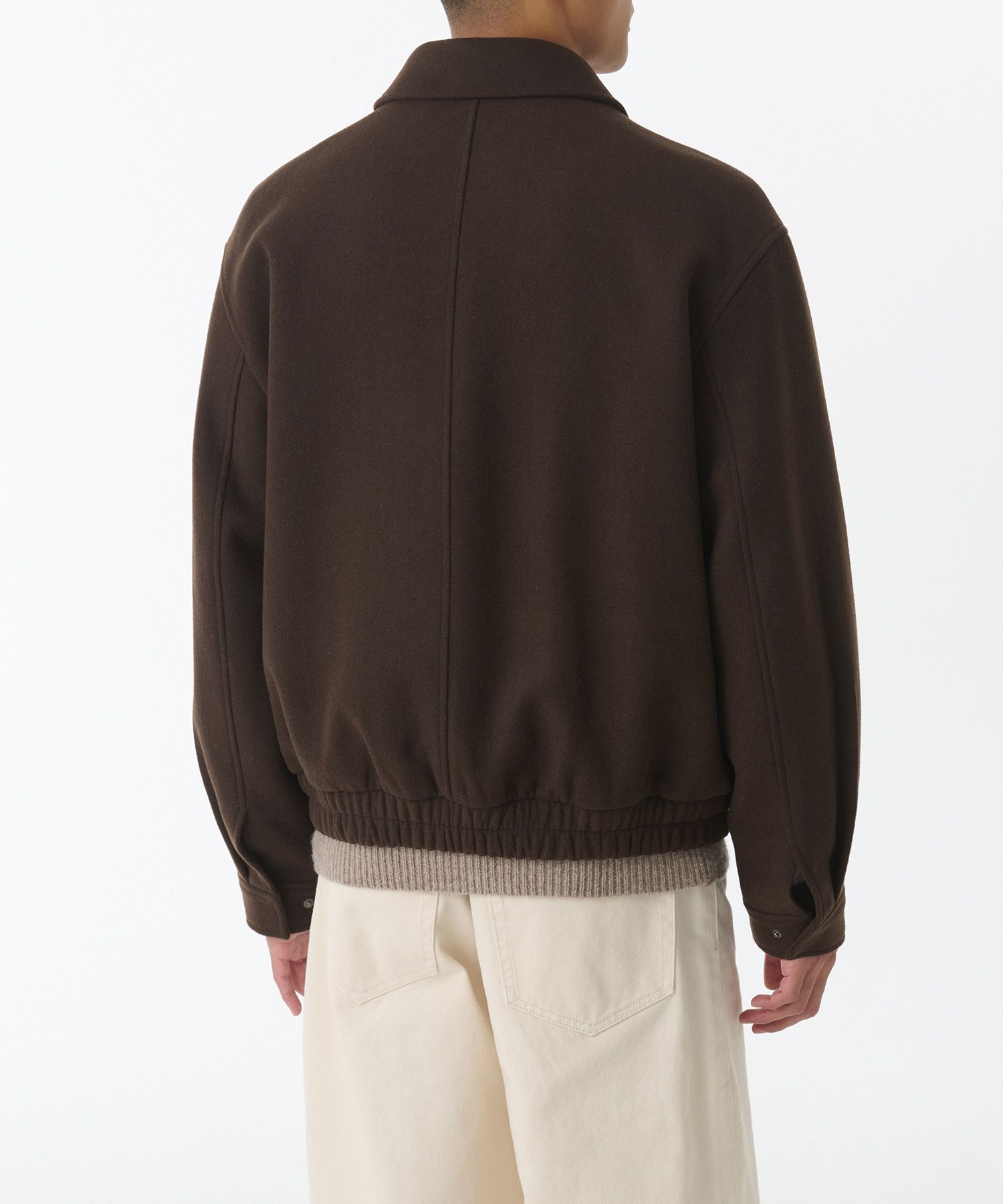 ブルゾン MUSINSA STANDARD Wool blend minimal blouson jacket baroque b MUSINSA | MUSINSA STANDARD RELAXED MINIMAL JACKET [BLACK]