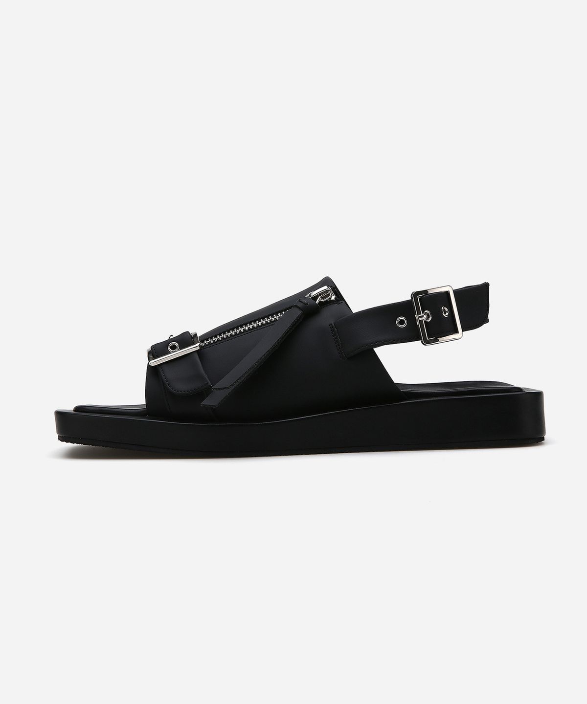 솔트앤초콜릿(SALT AND CHOCOLATE) 스퀘어 토 버클 집업 샌들 412424012 (3cm/2colors)