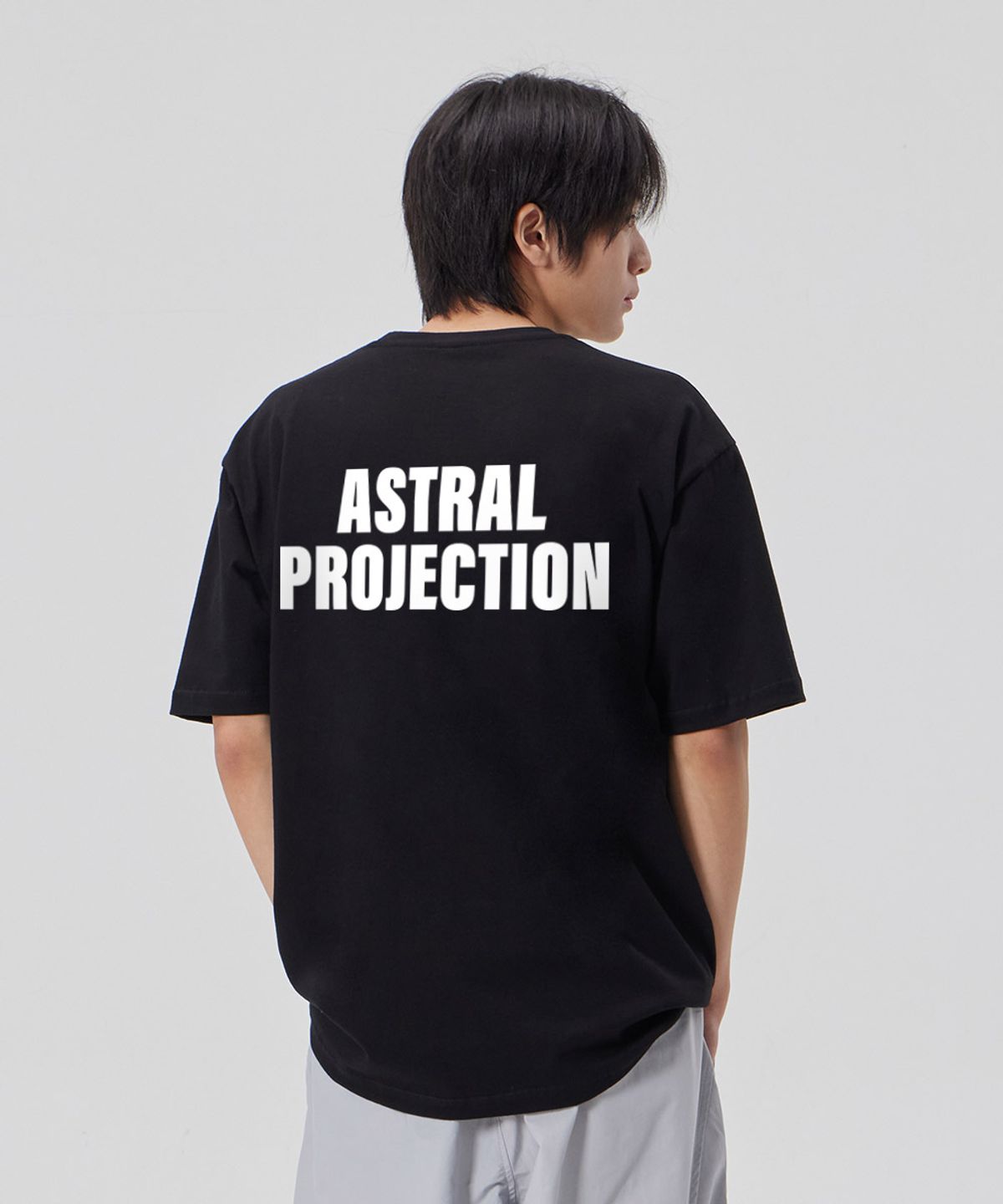 아스트랄 프로젝션(ASTRAL PROJECTION) [시오소피컬 소사이어티]코튼 루즈핏 반팔 티셔츠_블랙