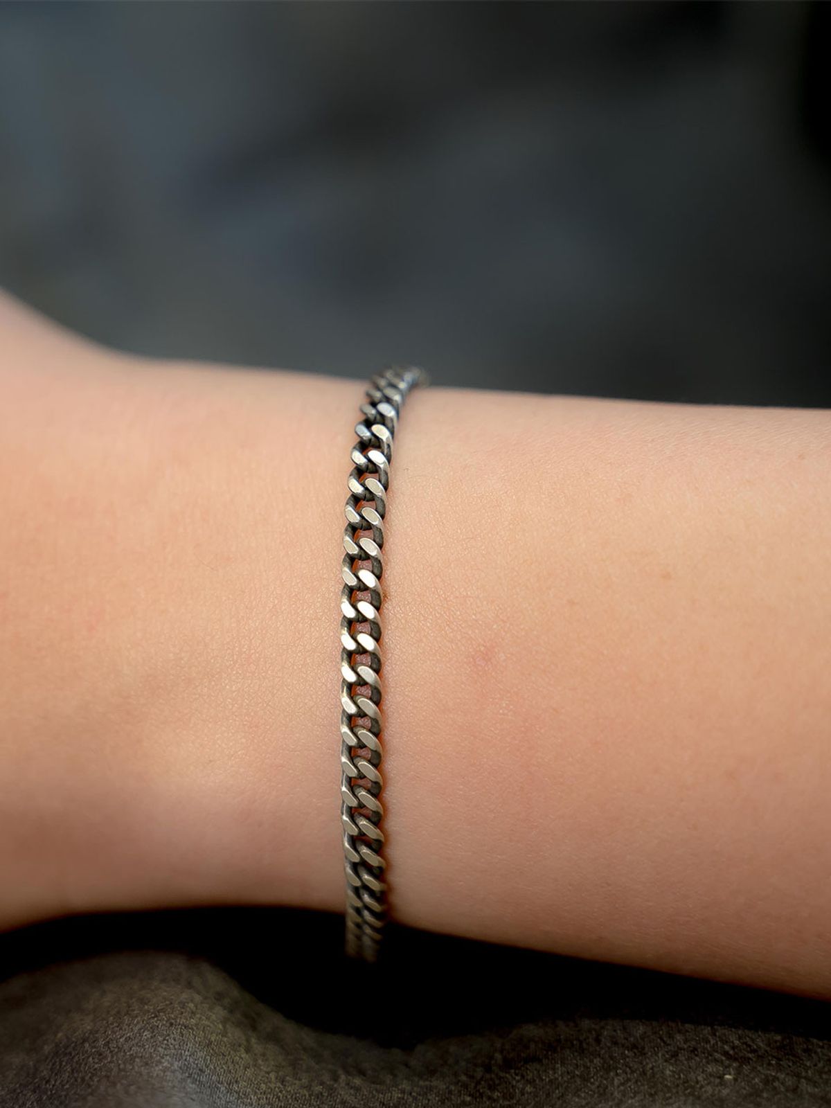 하랑(HARANG) HR 183B_Silver Chain Cross Bracelet