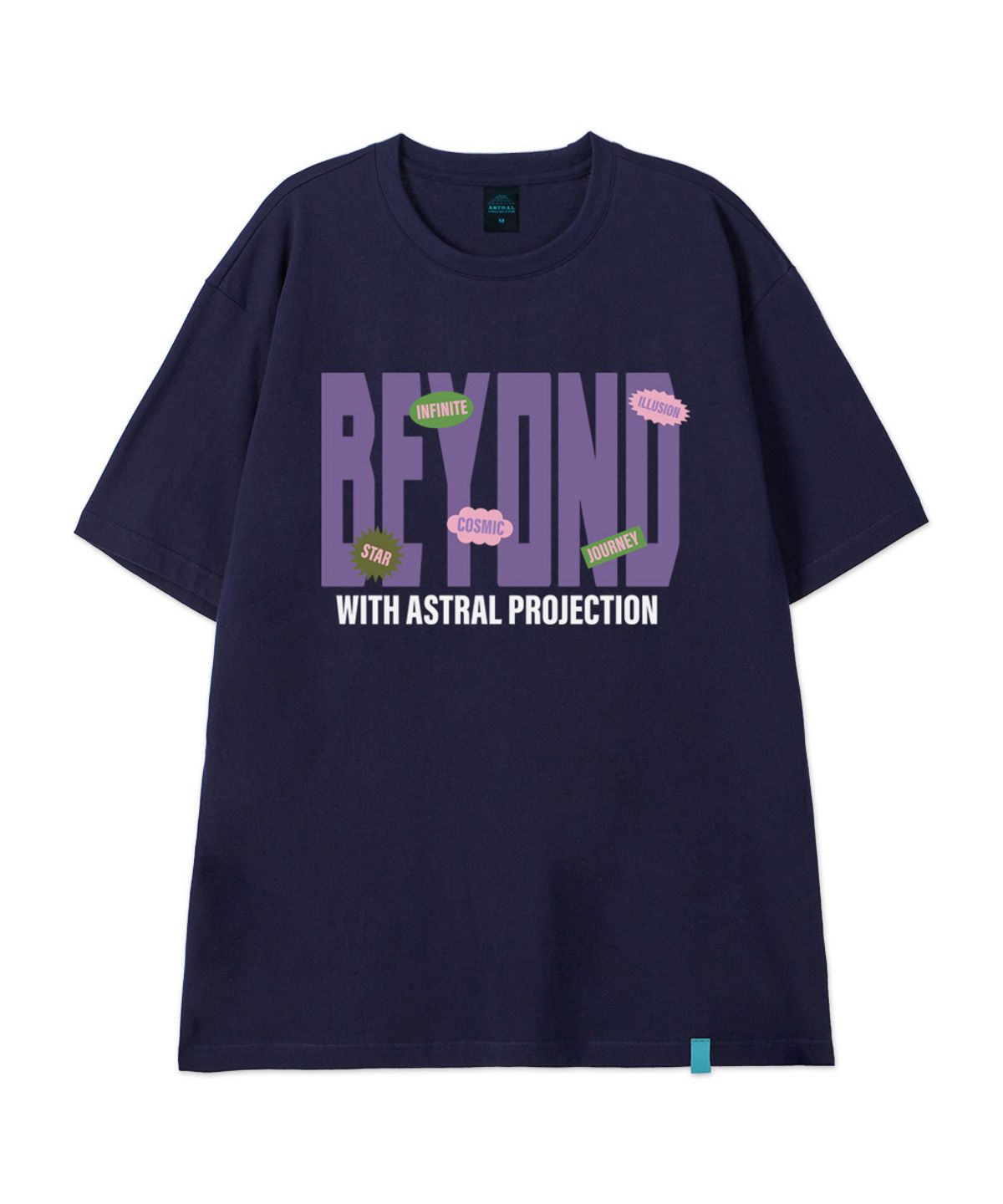 아스트랄 프로젝션(ASTRAL PROJECTION) [비욘드 위드 아스트랄]코튼 루즈핏 반팔 티셔츠_스페이스 네이비