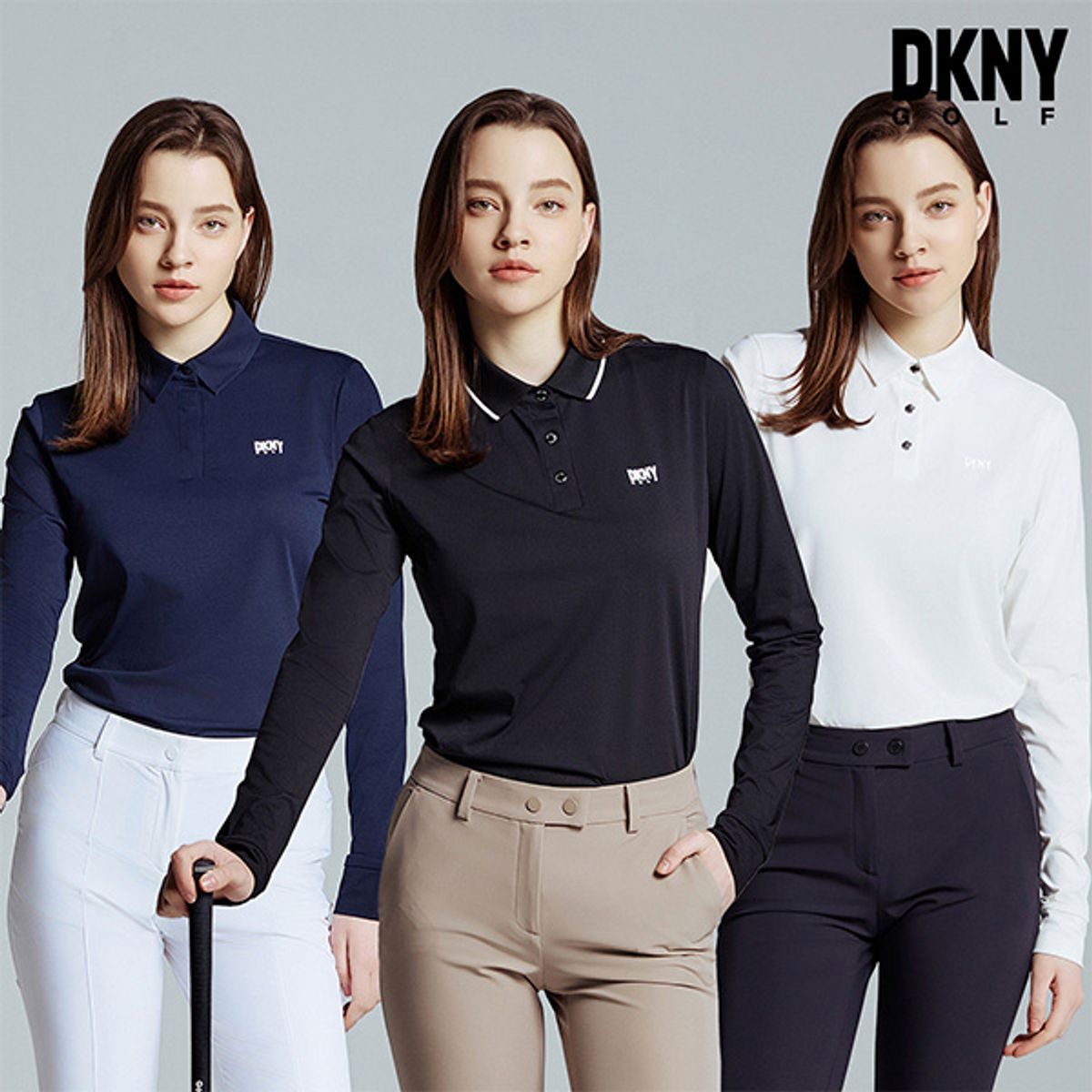 디케이엔와이(DKNY GOLF) 우먼즈 긴팔 카라티 3Color