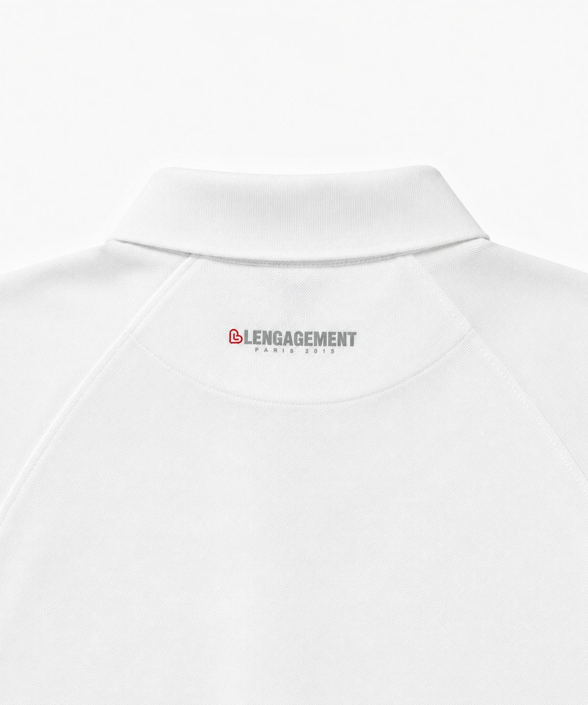 랑가주망(LENGAGEMENT) 클래식 래글런 스포츠 피케 카라 티셔츠 [오프 화이트]