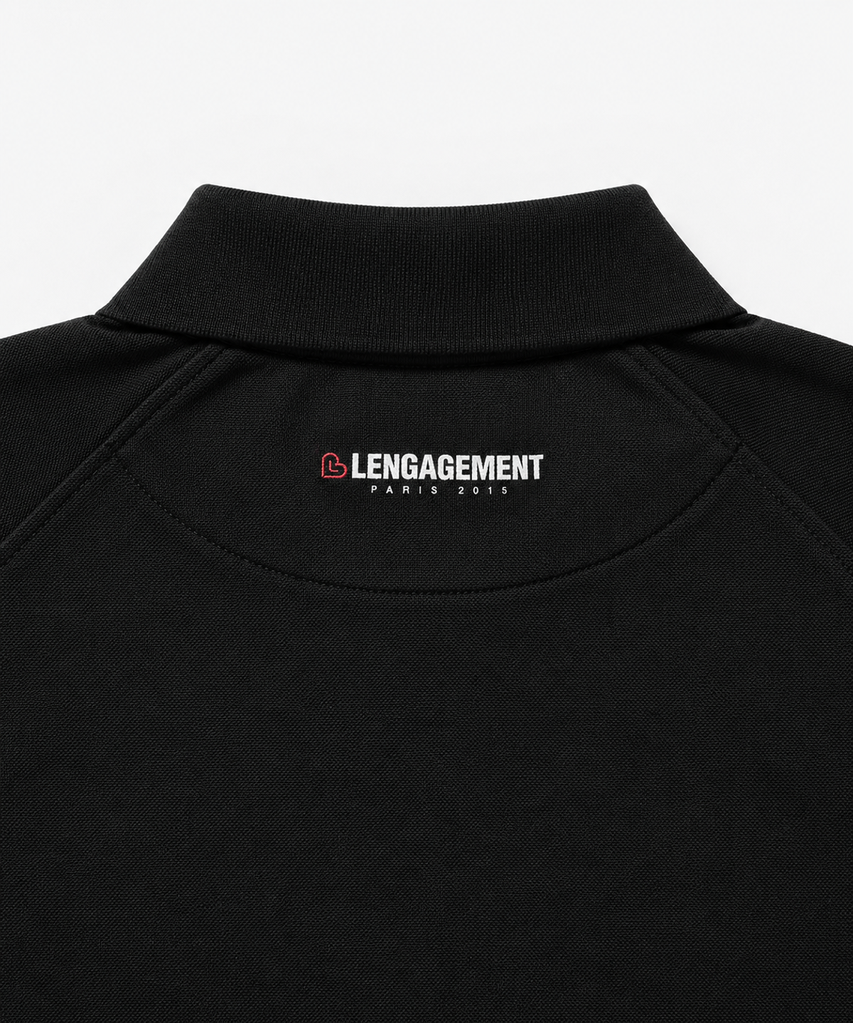 랑가주망(LENGAGEMENT) 클래식 래글런 스포츠 피케 카라 티셔츠 [블랙]