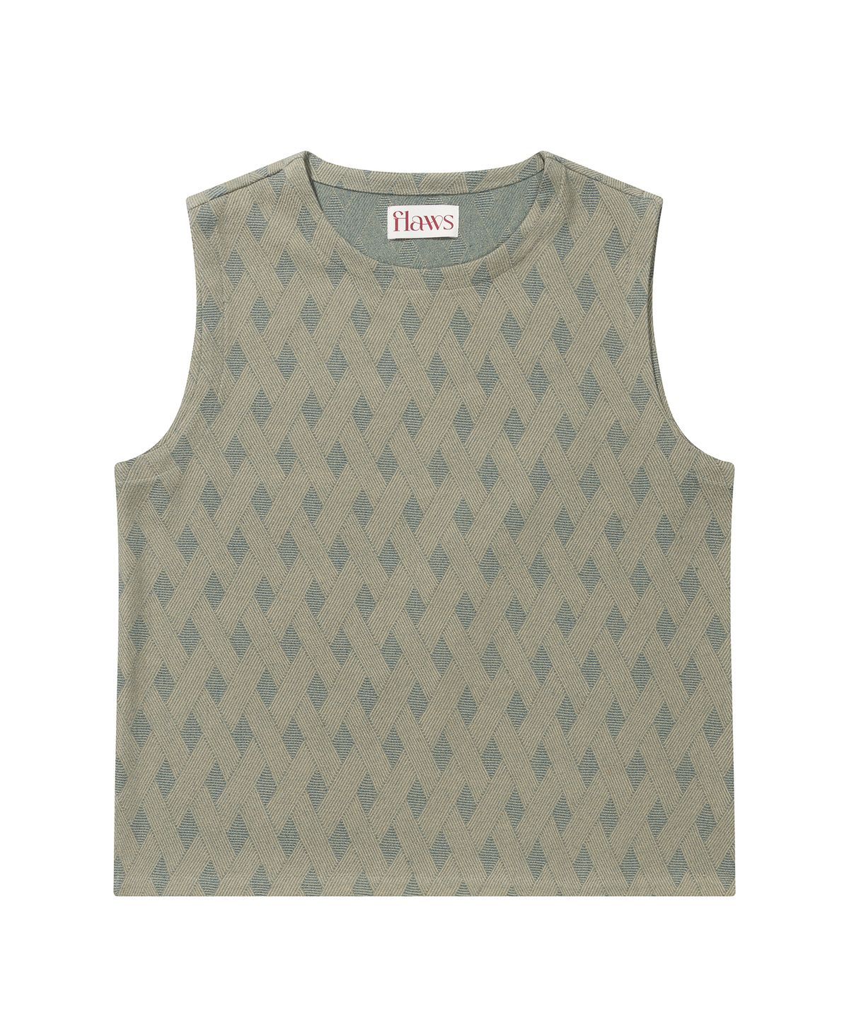플로즈룸(FLAWSROOM) Denim Argyle Sleeveless