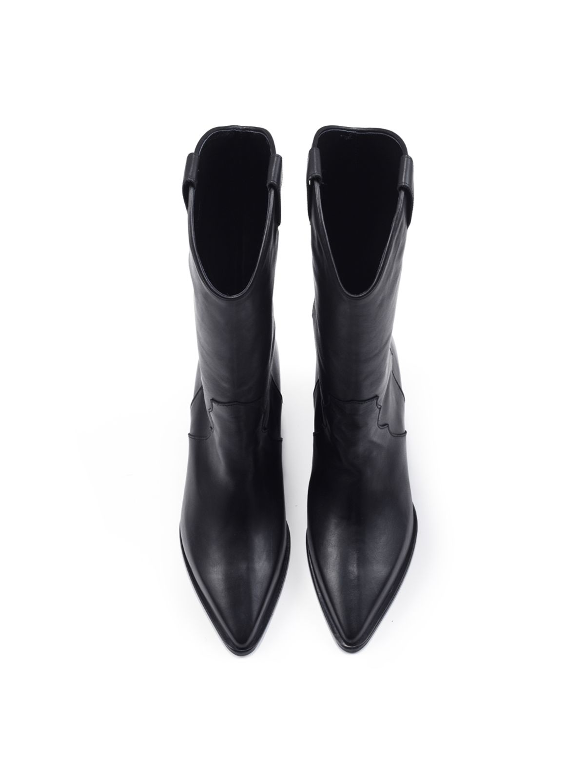 슈바이초이(SHOEBYCHOI) 미들 웨스턴 부츠 (블랙 소가죽_6cm)
